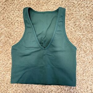 Athleta Green Sleeveless CropTop